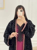 ⁦caftan-Mira-velvet🌸⁩ - الصورة ⁦3⁩